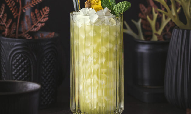 Chartreuse Swizzle: Herbal Liqueur and Pineapple Juice